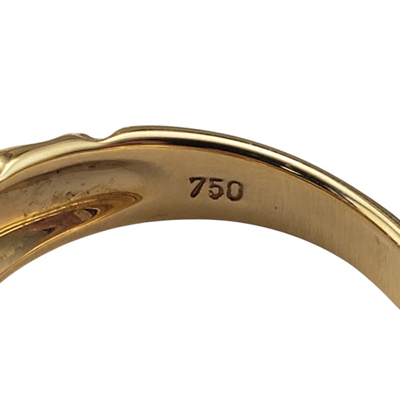 Manhattan 18 Karat Yellow Gold and Cabochon Citrine Ring Size 6.5 #20790 - Picture 7 of 9